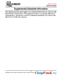 Datasheet GS8161E18D-133 manufacturer GSI