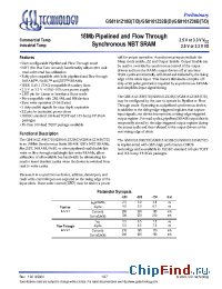 Datasheet GS8161Z18BD manufacturer GSI