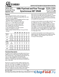 Datasheet GS8161Z36T-150I manufacturer GSI