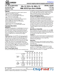 Datasheet GS8162V18AD-300 manufacturer GSI