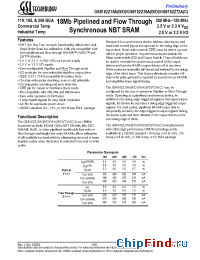 Datasheet GS8162Z18AB-150 manufacturer GSI