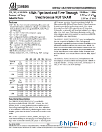 Datasheet GS8162Z36B-200I manufacturer GSI