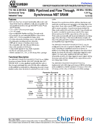 Datasheet GS8162ZV18AD-350I manufacturer GSI