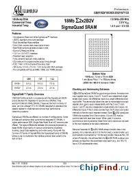 Datasheet GS818QV18 производства GSI
