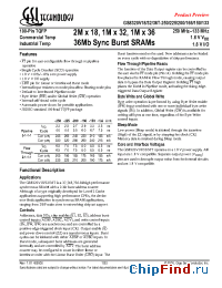 Datasheet GS8320V36T-166 производства GSI