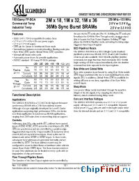 Datasheet GS832118E-225I manufacturer GSI