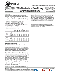 Datasheet GS8321Z36E-166I manufacturer GSI