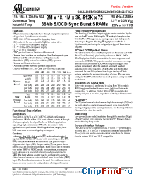 Datasheet GS832218C-200 manufacturer GSI