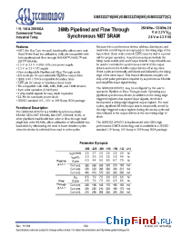 Datasheet GS8322Z18B-166 manufacturer GSI