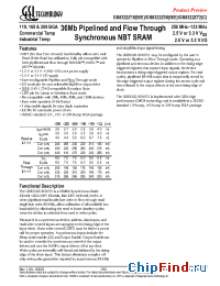 Datasheet GS8322Z36C-133 manufacturer GSI