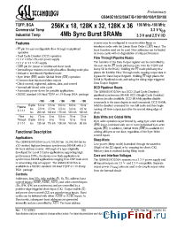 Datasheet GS840E18AB-166 производства GSI
