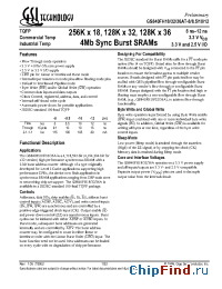 Datasheet GS840FH18AT-12 manufacturer GSI