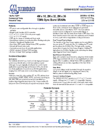 Datasheet GS864018 manufacturer GSI