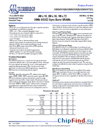 Datasheet GS8642V36 manufacturer GSI