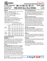 Datasheet GS8644V18B-166I manufacturer GSI