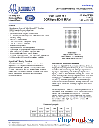 Datasheet GS8662S18 manufacturer GSI