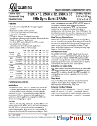 Datasheet GS88018BT-200 manufacturer GSI