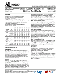 Datasheet GS88118BT-250I manufacturer GSI
