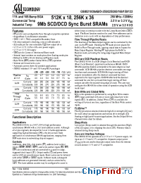 Datasheet GS88218AB-133 manufacturer GSI