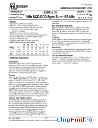 Datasheet GS88237AB-250I manufacturer GSI