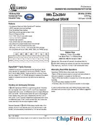 Datasheet GS890DV18D-250 manufacturer GSI