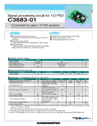 Datasheet C3683-01 manufacturer Hamamatsu