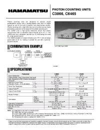 Datasheet C3866 manufacturer Hamamatsu