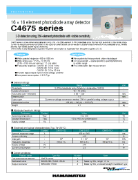 Datasheet C4675 manufacturer Hamamatsu