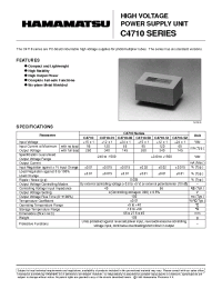 Datasheet C4710-01 manufacturer Hamamatsu