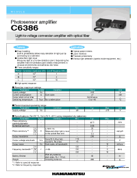 Datasheet C6386 manufacturer Hamamatsu