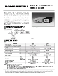 Datasheet C6465 manufacturer Hamamatsu