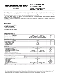 Datasheet C7247-01 manufacturer Hamamatsu
