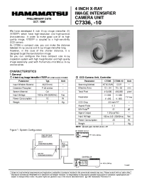 Datasheet C7336-10 manufacturer Hamamatsu