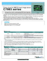 Datasheet C7883G manufacturer Hamamatsu