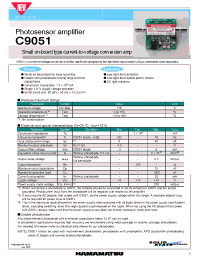 Datasheet C9051 manufacturer Hamamatsu