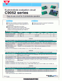 Datasheet C9052-01 manufacturer Hamamatsu