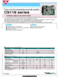 Datasheet C9118 manufacturer Hamamatsu