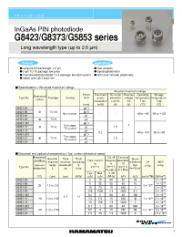 Datasheet G5853-203 manufacturer Hamamatsu