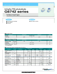 Datasheet G6742 manufacturer Hamamatsu