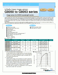 Datasheet G8051-512S manufacturer Hamamatsu