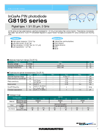 Datasheet G8195 manufacturer Hamamatsu