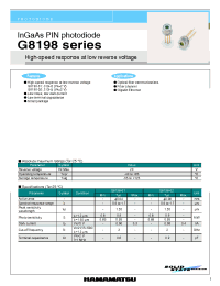 Datasheet G8198-02 manufacturer Hamamatsu