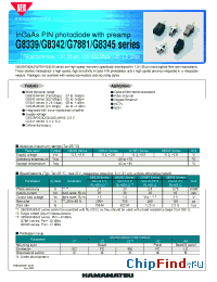 Datasheet G8345 manufacturer Hamamatsu