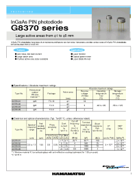 Datasheet G8370 manufacturer Hamamatsu