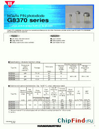 Datasheet G8370-01pdf manufacturer Hamamatsu