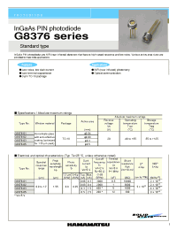 Datasheet G8376 manufacturer Hamamatsu