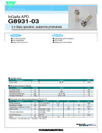Datasheet G8931-03 manufacturer Hamamatsu