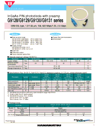 Datasheet G9128 manufacturer Hamamatsu