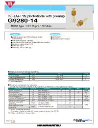 Datasheet G9280-14 manufacturer Hamamatsu