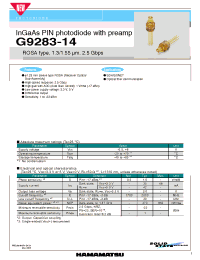 Datasheet G9283-14 manufacturer Hamamatsu